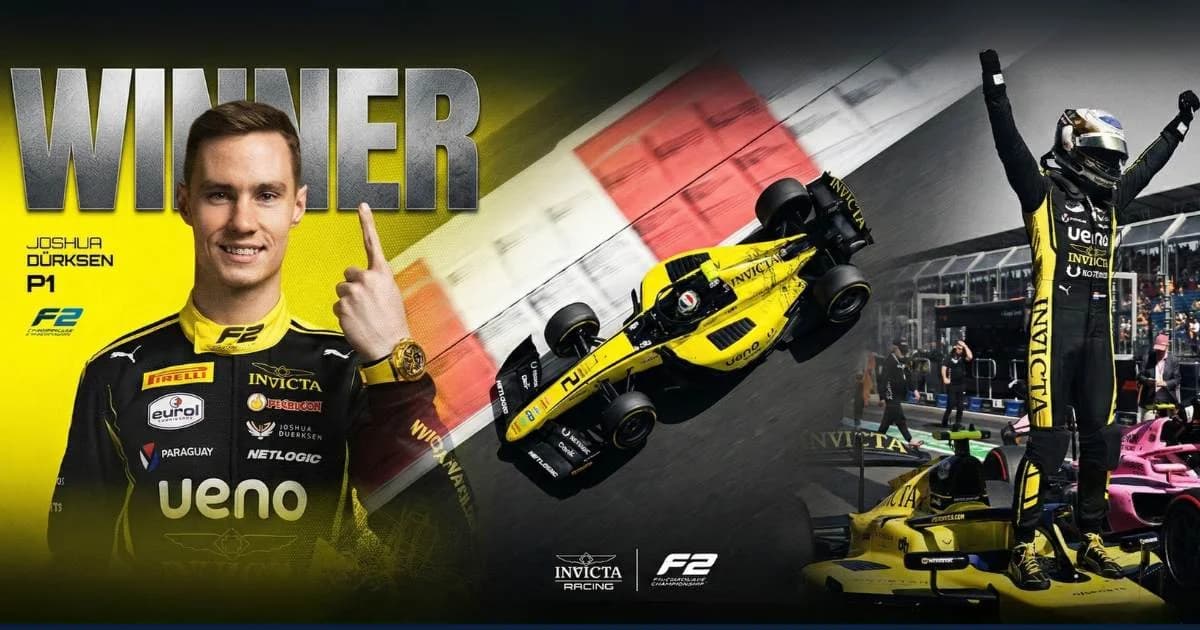Joshua Duerksen gana la primera carrera del año en Formula 2 en Melbourne, Australia!